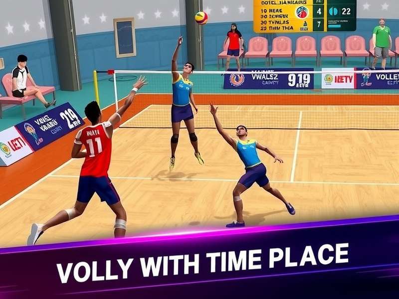 Intense volleyball action in Volley Dynasty Elite India Volley Dynasty Elite India Gameplay Screenshot